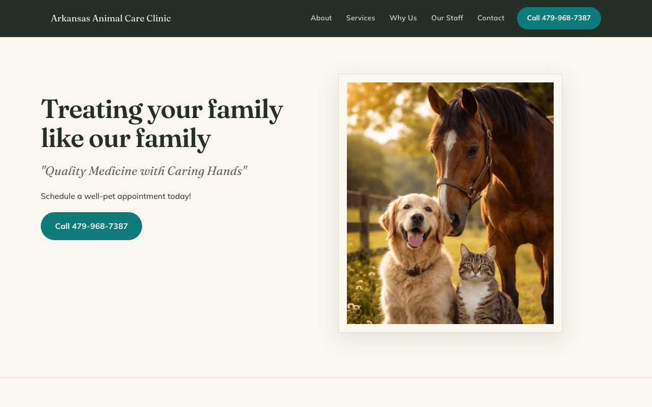 Screenshot of Option A — Faithful redesign