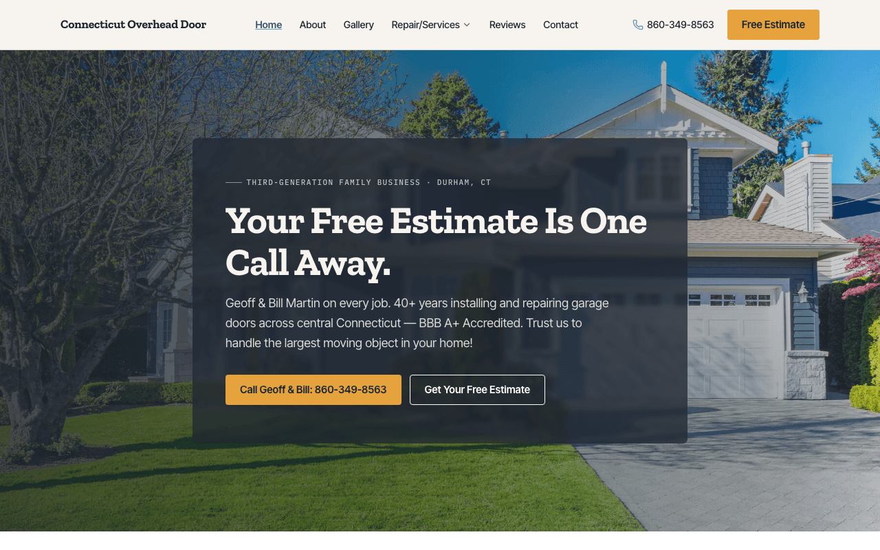 Screenshot of Option B — Redesigned + rewritten