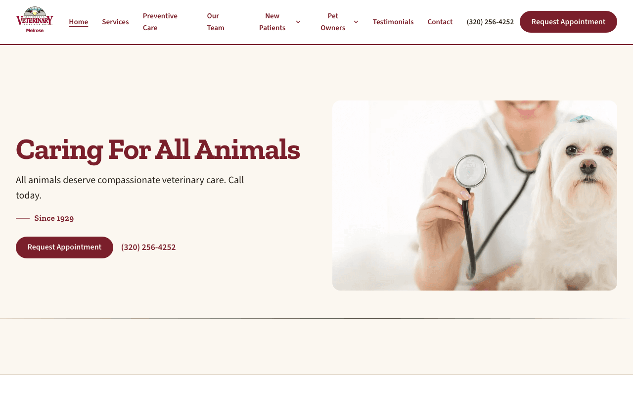 Screenshot of Option A — Faithful redesign