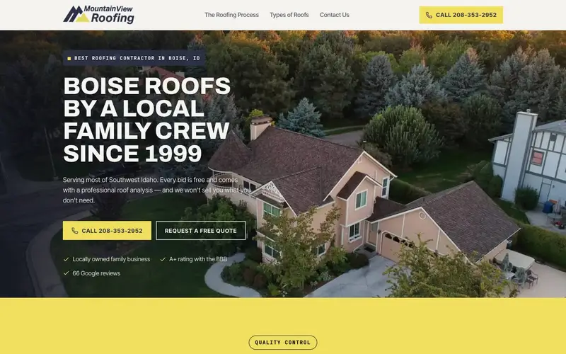 mtviewroofing.com after the rebuild